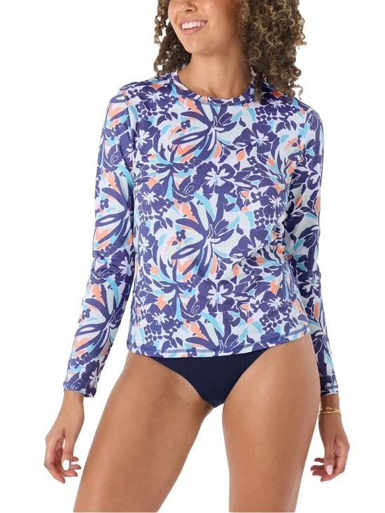 Roxy Other - NWT- Roxy Sea Skipping Long Sleeve Rashguard UPF 50+ Swim Shirt Women's Size M